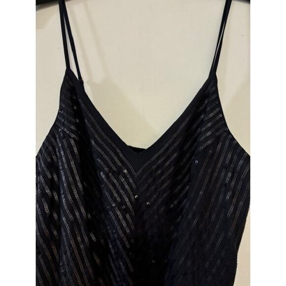 NWT Kenneth Cole Silk Sequin Black Cami Formal Sexy Date Night Out Wedding Sz 6 - Picture 6 of 7